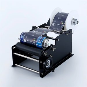 ラウンドボトル用ワイドタイプラベル貼り付け機手動ラベリングマシンワインボトルステッカーラベル小型包装機 - Product Image 4