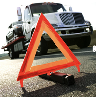 Triangles de signalisation d'urgence homologués DOT - Kit de sécurité routière réfléchissant en 3 pièces pour semi-remorques, remorques et voitures