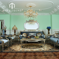 Meubles de décoration de villa, chambre royale de luxe en hêtre massif, lit king size en bois