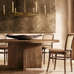 Lustre suspendu minimaliste en laiton antique pour salle à manger, luxe, haute qualité, restaurant américain, 48 pouces, rond, doré - Product Image 5