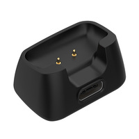 Dok Pengisian Daya Hitam dengan Dok Pengisian Daya Magnetik untuk DJI Mic Mini Transmitter untuk Catu Daya Mikrofon Nirkabel