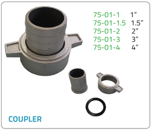 Connettore per Pompa d'Acqua in Alluminio con Chiave, 1 pollice, 1.5 pollici, 2 pollici, 3 pollici, 4 pollici, Accoppiatore per Pompa d'Acqua, Ricambi per Pompa d'Acqua - Product Image 3