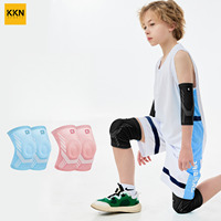 Genouillères de sport pour enfants KKN personnalisables, anti-chute, pour basketball et football, avec coussinets épaissis et protection des articulations.