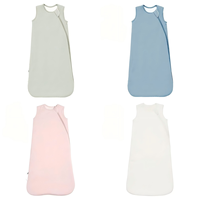 Sac de couchage en bambou CPC pour enfants, 1.0 TOG, gigoteuse bébé avec fermeture éclair YKK bidirectionnelle, KYTE, combinaison de nuit unie, OEKO-TEX