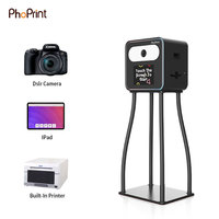 Cabina de Fotos Portátil Phoprint de Alta Calidad para iPad con Pantalla Táctil, Compatible con Cámaras DSLR e Impresoras