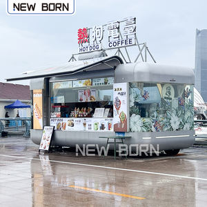 Mobil mutfak gıda römork Pizza fırını barbekü gıda kamyon dondurma arabası kahve römork mobil Bar şeker cips fiberglas alüminyum - Product Image 3