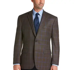 Colección <span class=keywords><strong>Ejecutiva</strong></span> Tradicional Slim Fit Check Sportcoat Traje de <span class=keywords><strong>ropa</strong></span> <span class=keywords><strong>formal</strong></span> para hombres - Product Image 1
