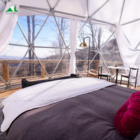 Luxe 4 saisons Sun Room Glamping Resort Dôme Maison Tente Camping Tente Avec Chambre