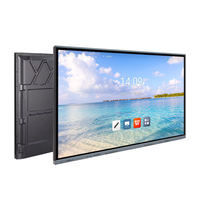 Pizarra LCD 4K de 65/75 Pulgadas, Pantalla Táctil IR de 20 Puntos, Sistema Operativo Dual, Pizarra Inteligente Montable en Pared para Conferencias y Reuniones