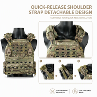 Gilet tactique modulaire léger à dégagement rapide MOLLE pour wargame, entraînement extérieur et protection
