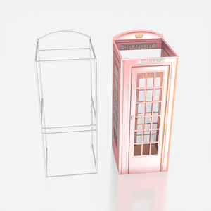 बिक्री के लिए थोक अनुकूलित प्राचीन धातु गुलाबी टेलीफोन लंदन क्लासिक फोन बूथ 360 फोटो बूथ फोन बूथ संलग्नक - Product Image 4