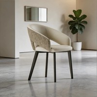 Chaise de cuisine moderne en cuir synthétique, chaises de salle à manger au design minimaliste pour la maison, les appartements, les salons, les restaurants