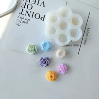 Moule en silicone Série Fleurs pour Fondant, Bougies et Artisanat – Moule en silicone Rose, Pivoine, Lotus pour Décoration de Gâteaux