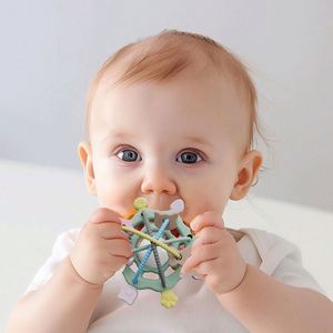 BPA-Free Colorful Silicone Baby Teether Chew Sensory <b>Ring</b> Infant Toddler Pacifiers Special Bag Parts & Accessories for Babies - Product Image 2