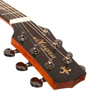 Gitar Akustik M-53S Solid Mahogany, Bagian Belakang dan Samping dari Kayu Mahoni, 6 Senar, Finishing Matte, Cutaway, untuk Pemula