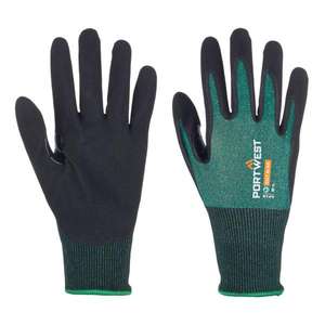 PORTWEST - AP15E8RL SG Cut B18 Eco guante de nitrilo (Pk12) verde/negro-GUANTES EAN 5036146017423 - Product Image 1
