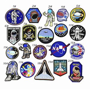 Hot Sale New Space Man Badge Applique Embroidered <b>Iron</b> on Space Patch for Clothing Kids - Product Image 1