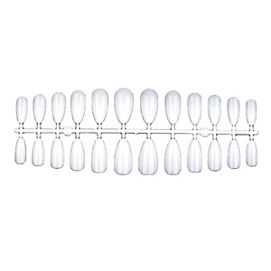 Kit d'extension d'ongles artificiels transparents naturels, demi-couverture française, en gel et acrylique, pour manucure en salon, pose facile - Product Image 5