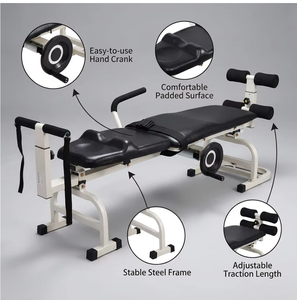 Cama <span class=keywords><strong>de</strong></span> Tracción Ortopédica Espinal para Terapia Cervical y Lumbar, Mesa <span class=keywords><strong>de</strong></span> Descompresión Espinal Manual Ajustable, Certificación CE, Metálica, <span class=keywords><strong>2</strong></span> Años <span class=keywords><strong>de</strong></span> Garantía - Product Image 6