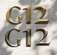 Lettres en PVC gaufrées sur mesure haut de gamme, lettres sphériques 3D pointues pour les numéros de maison