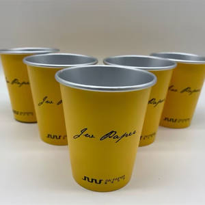 Gobelets en papier jetables écologiques en gros avec couvercles en aluminium pour café, boissons gazeuses et eau minérale - Product Image 5