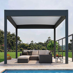 Pérgola Bioclimática de Aluminio para Jardín Exterior con Persianas Ajustables Motorizadas de Tamaño Personalizado - Product Image 1