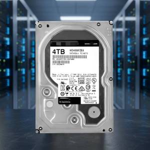 Disque dur interne <span class=keywords><strong>WD4005FZBX</strong></span> 4 To SATA 6 Gbit/s 7200 tr/min 256 Mo de cache 3,5 pouces CMR Noir pour ordinateur de bureau et station de travail - Product Image 1