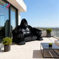 Canapé-lit d'angle King Kong Gorilla de designer nordique, grande forme animale, en éponge et similicuir écologique, moderne, pour hôtel et appartement