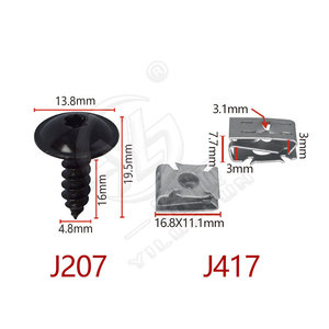 Tornillos para paneles de tapicería de coche Smooth Sailing CarPu J207J417, negros, con cabeza hexagonal, para Volkswagen Audi - Product Image 5