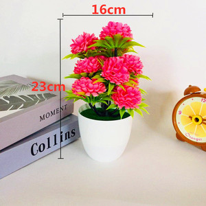 Produit Phare : <span class=keywords><strong>Mini</strong></span> Plante Artificielle Verte en Plastique, Fleur de Bonsaï pour Décoration d'Intérieur - Product Image 4