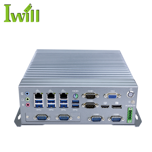 High Performance Fanless Mini Computer LGA1151 In-tel Core I3 I5 I7 CPU Industrial Box Pc with 8*USB3.0 and 3*LAN