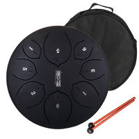 Hluru – tambour à langue en acier 8 Note 10 pouces, tambour à main, Instruments de musique pour enfants, Instrument à Percussion avec sac de tambour THL8-10