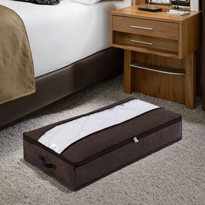 Customized 90L Breathable Non-Woven PVC Underbed Storage <b>Set</b> for Clothes Blankets Eco-Friendly Durable Modern Design - Product Image 1