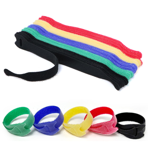 12x125mm Nylon chống thấm nước Back-to-Back móc vòng lặp quan hệ cáp lưu trữ dây đai cho nhà văn phòng lớp học tổ chức màu xanh - Product Image 3