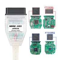 Mini VCI V18.00.008 FT232RL RQ Techstream J2534 para diagnóstico de vehículos Toyota