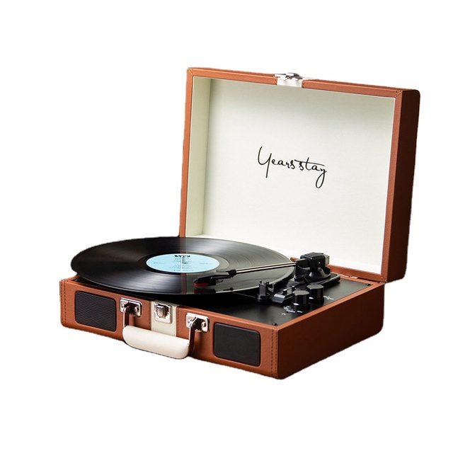 Vinyl Record Player Retro Phonograph Wireless Aux Living Room for Speaker Wedding Birthday Gift Made in China