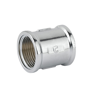 Raccordo per Tubi in Ottone Cromato, Connettore Filettato Femmina da 3/4 di Pollice per Impianti Idraulici - Product Image 1