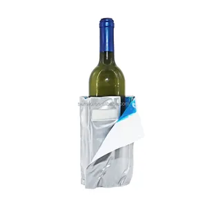 Portable Reusable Gel Ice Pack Beer Wine Bottle Cooler Wrap Cooling Cold Sleeve