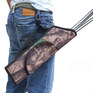 Hip and Back Quiver for Arrows Adjustable Holder with a Padded Strap and Belt Clip - Archery Accessories for Field and Practice
