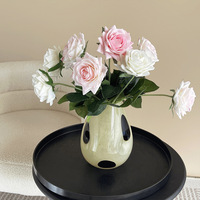 Hete Aanbieding Realistische Kunstmatige Rozen Bloemen Bruidsdecoratie Kunstmatige Roos Lange Steel Roos Bloem voor Decoratie