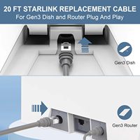 Cable USB Impermeable para Exteriores al por Mayor para Starlink Mini Gen3 V3, Reemplazo con Cubierta de Nylon y Blindaje de PVC, 46M, 3A de Carga Rápida para Computadora