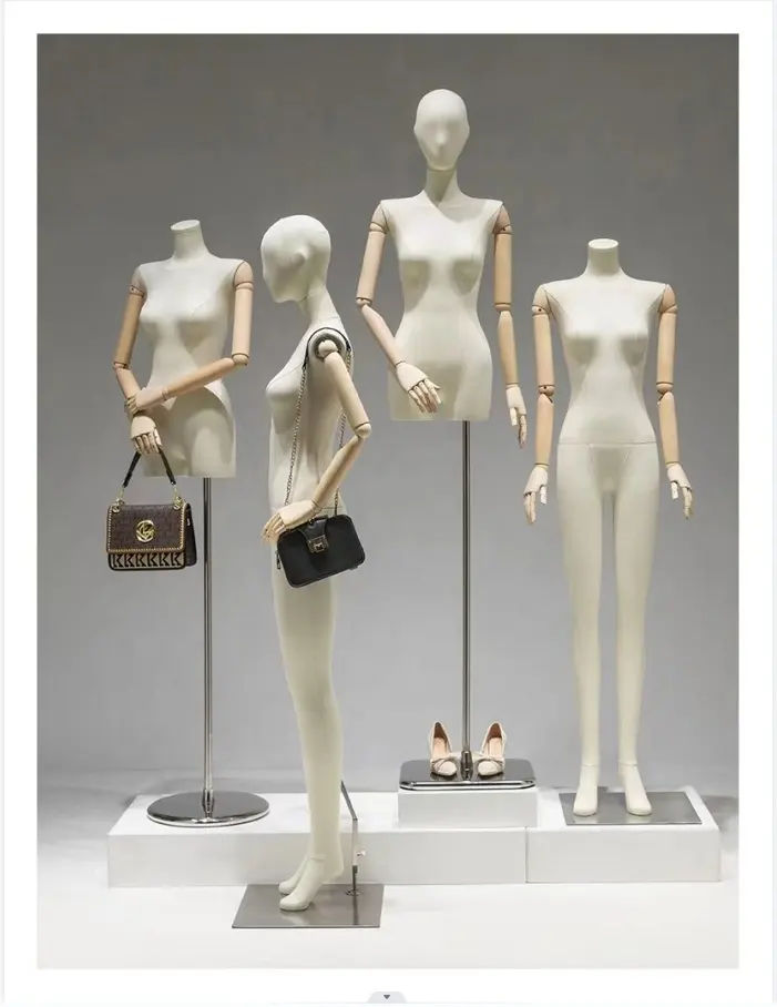 متجر ملابس النسخة الكورية من الكتف المسطح الزاوية اليمنى نموذج الكتف الإناث تمثال نصفي نافذة الجسم نماذج كامل الجسم