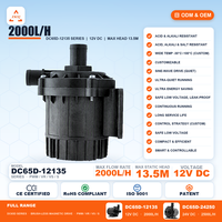 Pompe sans balais ZKSJ en gros avec contrôleur PWM 12V, 2000L/H, 13.5M, 52W, silencieuse pour le changement d'eau des aquariums et des bacs à poissons