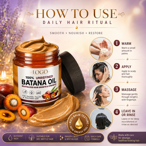 บาล์มน้ำมันบาตานาบริสุทธิ์ 100% ขายส่ง ผสมน้ำมันทีทรี ช่วยลดผมชี้ฟู บำรุงเส้นผมให้ชุ่มชื้น ดูสุขภาพดีขึ้น - Product Image 5