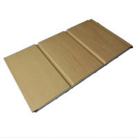 Panneau de revêtement mural extérieur de haute qualité Panneaux sandwich en mousse PU Maison préfabriquée Revêtement extérieur en bois de couleur Matériau isolé