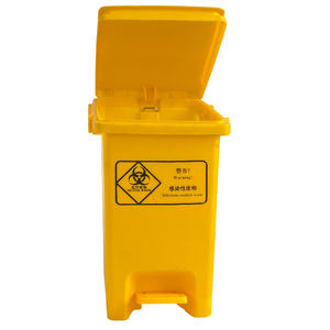 بيع بالجملة دواسة القدم الصغيرة <span class=keywords><strong>15L</strong></span> مستطيل سلة المهملات البلاستيكية لإعادة تدوير النفايات الطبية - Product Image 4