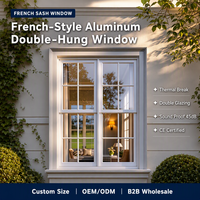 Ventana Corredera Plegable Francesa de Aluminio con Vidrio Templado, Ahorro de Energía, para Patio o Balcón, Venta Directa de Fábrica