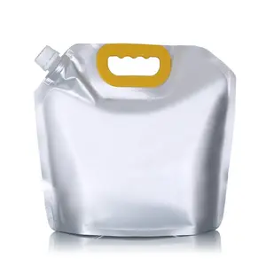 Sac réutilisable pour jus de fruits liquides, pochette en plastique en aluminium, bec d'emballage pour boissons, sac de 500ml, 2500ml, 5000ml