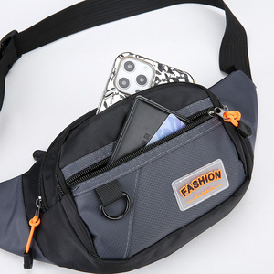Men's Chest Bag Oxford Cloth Gray Black Multi Layer Fashionable For Sports Commuting - Product Image 1