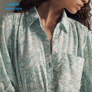 เดรสแม็กซี่ลายดอกสำหรับผู้หญิงเดรสลำลองผ้าคอตตอนมีสายคล้องคอแบบมีหัวเข็มขัดด้านหน้าและด้านหลัง - Product Image 4